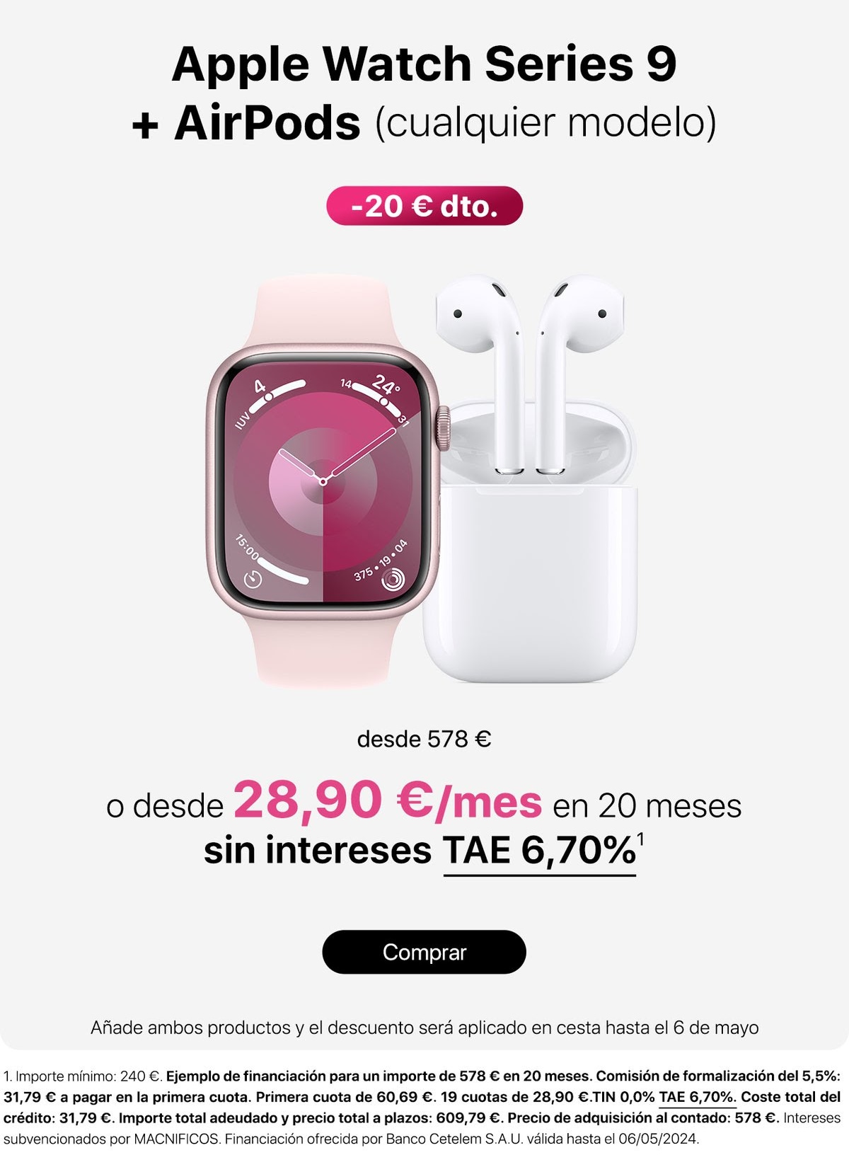 Crédito Cetelem 0% TIN y 6,70% TAE para compra en Macníficos