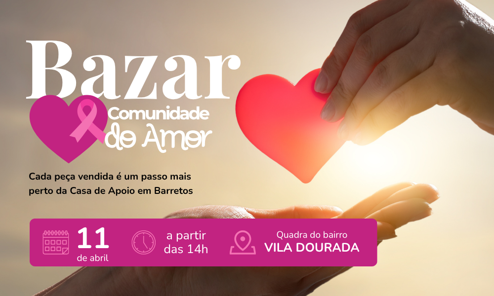 Comunidade do Amor promove bazar de roupas em Monte Carmelo para viabilizar casa de apoio em Barretos