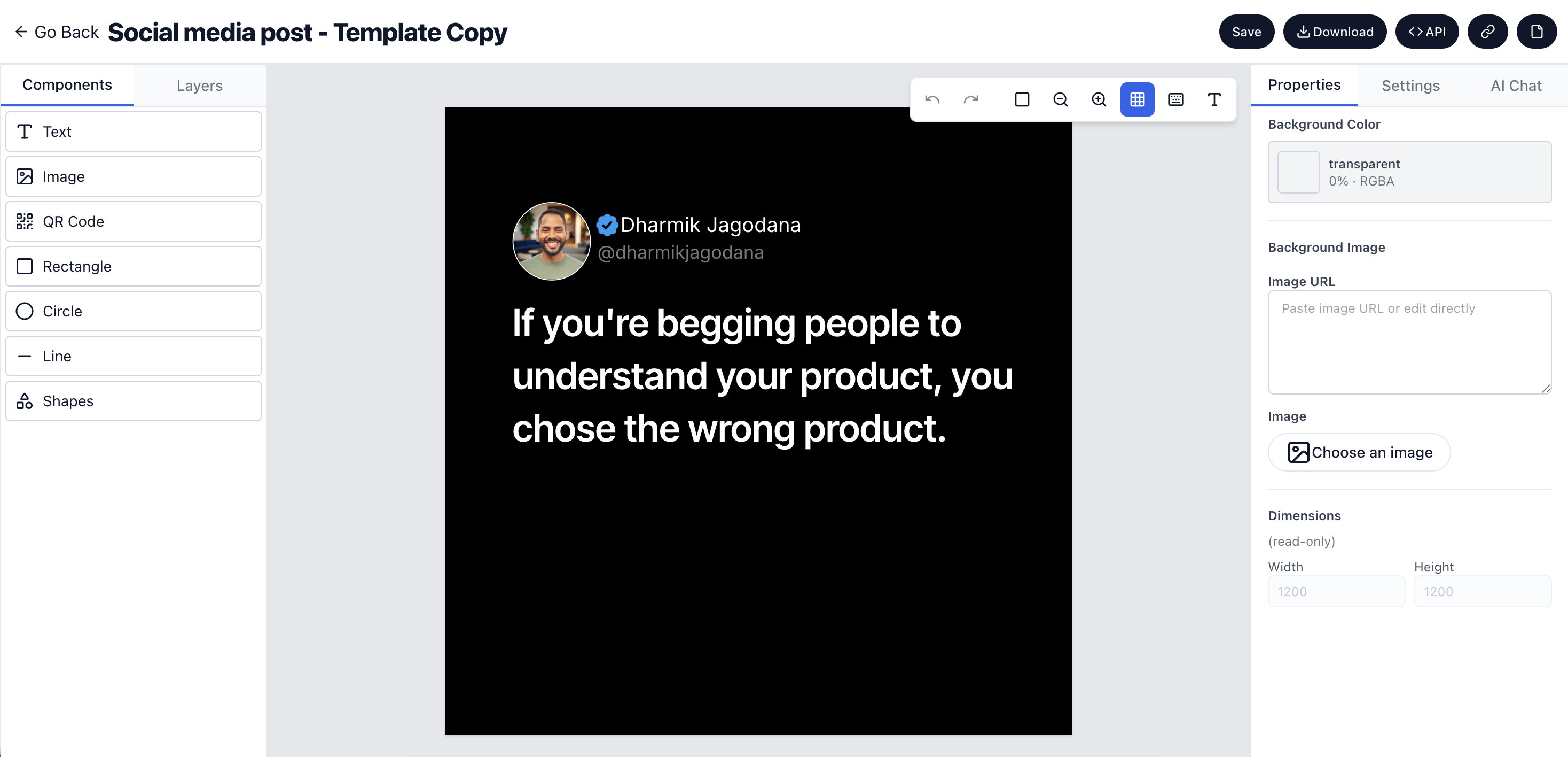 V2 editor with drag and drop builder
