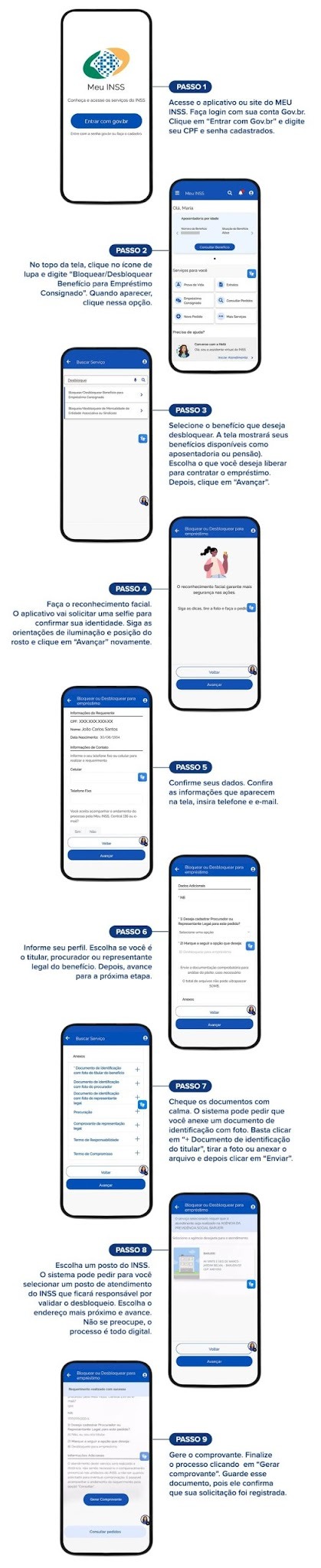 passo a passo ilustrado de como desbloquear o Empréstimo Consignado do Cartão Sam's Club