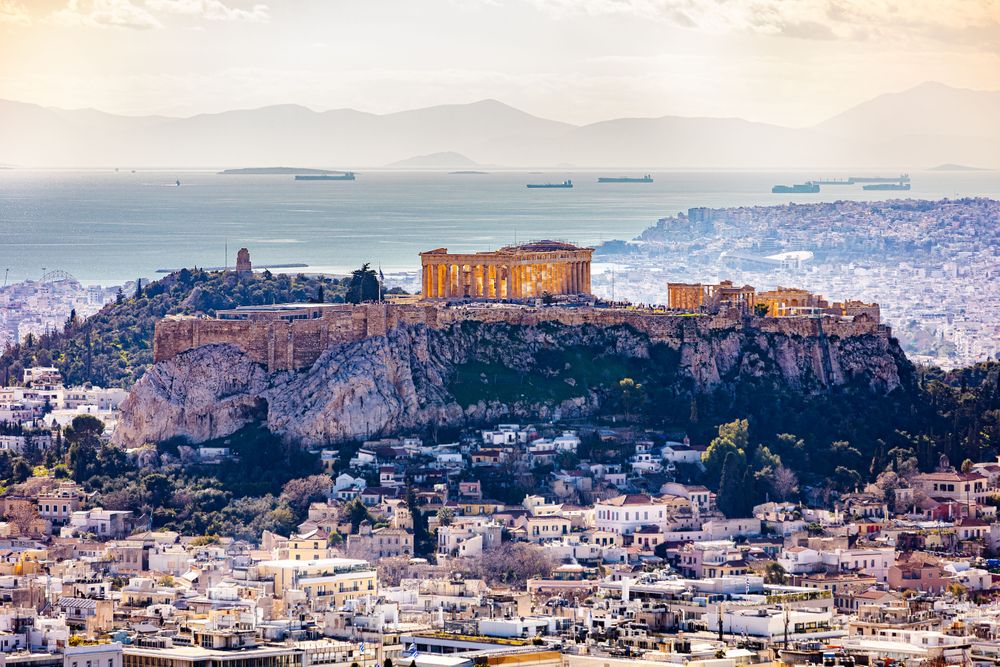 Die Akropolis von Athen und antike Stätten