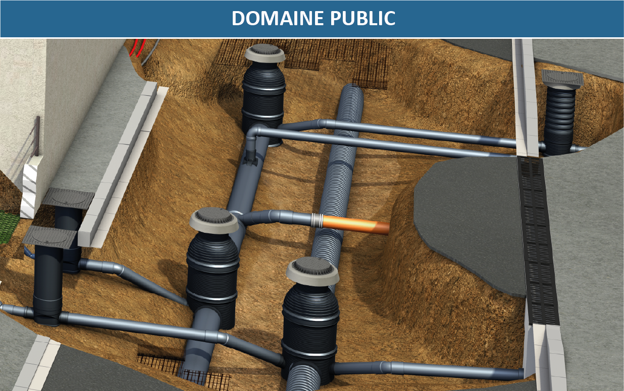 INSPECTION T POUR TUYAU D'ÉGOUT PVC AVEC JOINT diamètre 110