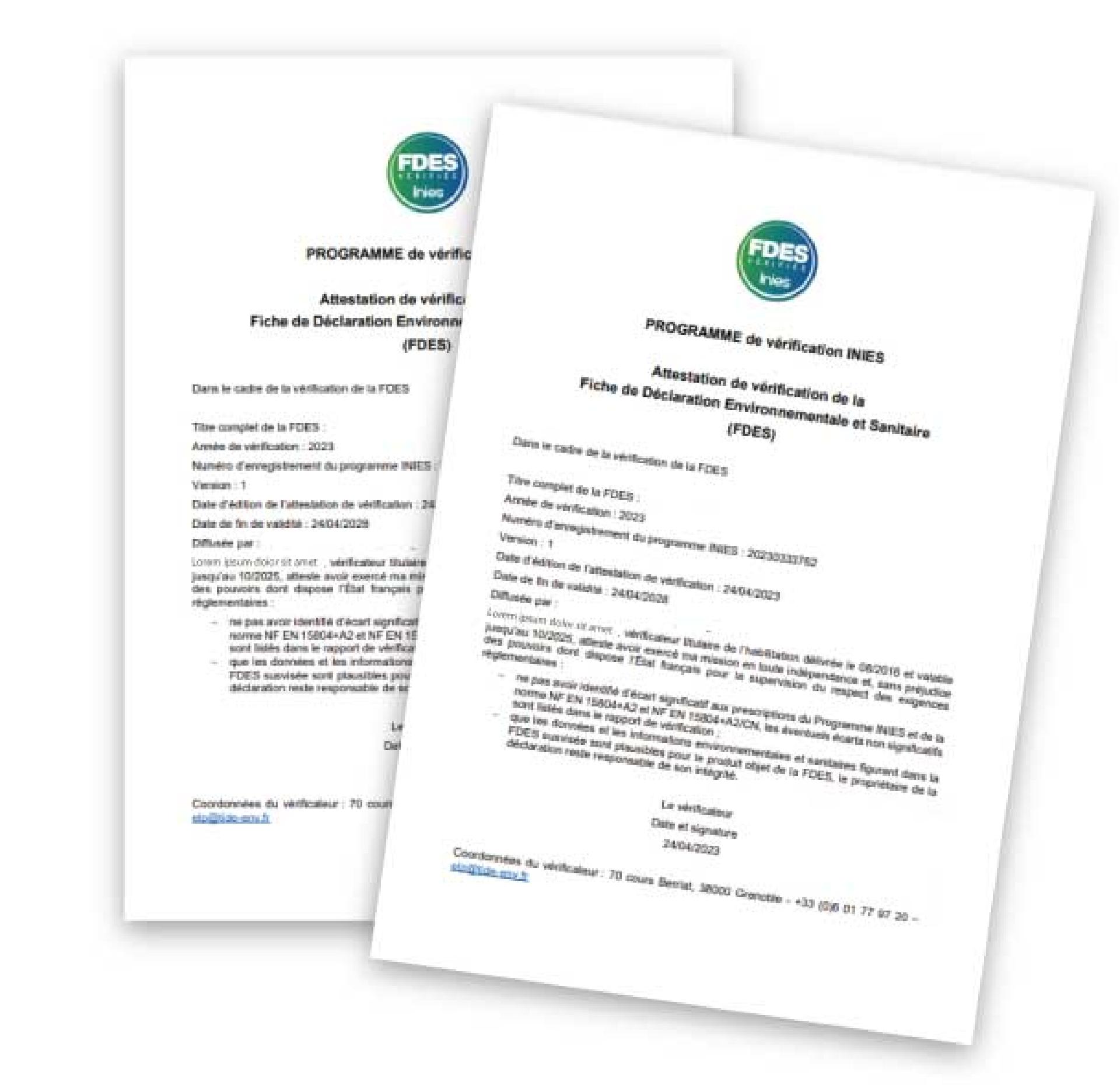 Données environnementales produits