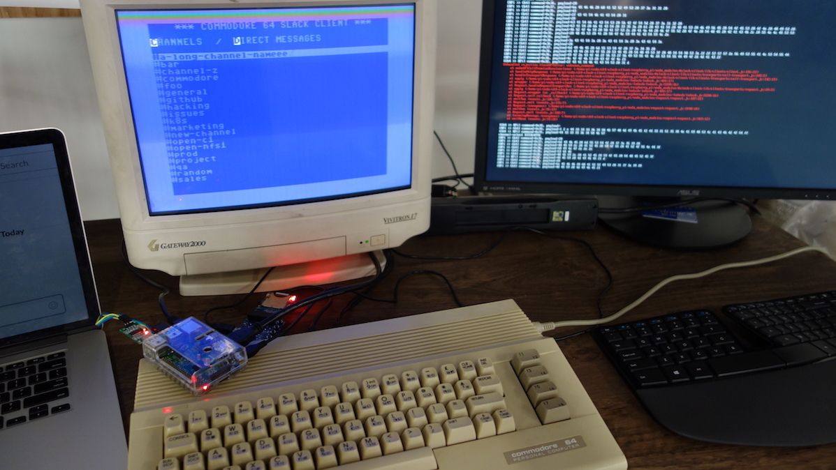 Raspberry-Pi-Projekt bringt Slack auf den C64. 