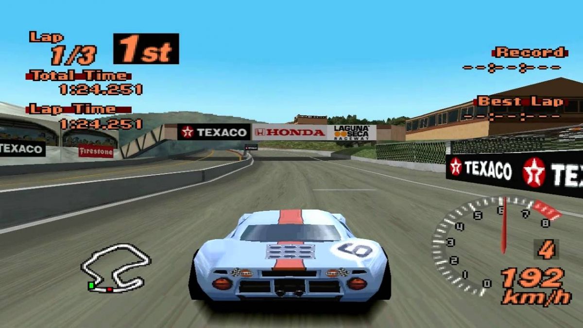 PS1 Gran Turismo 2: Ford GT40 on Rome Circuit Full 