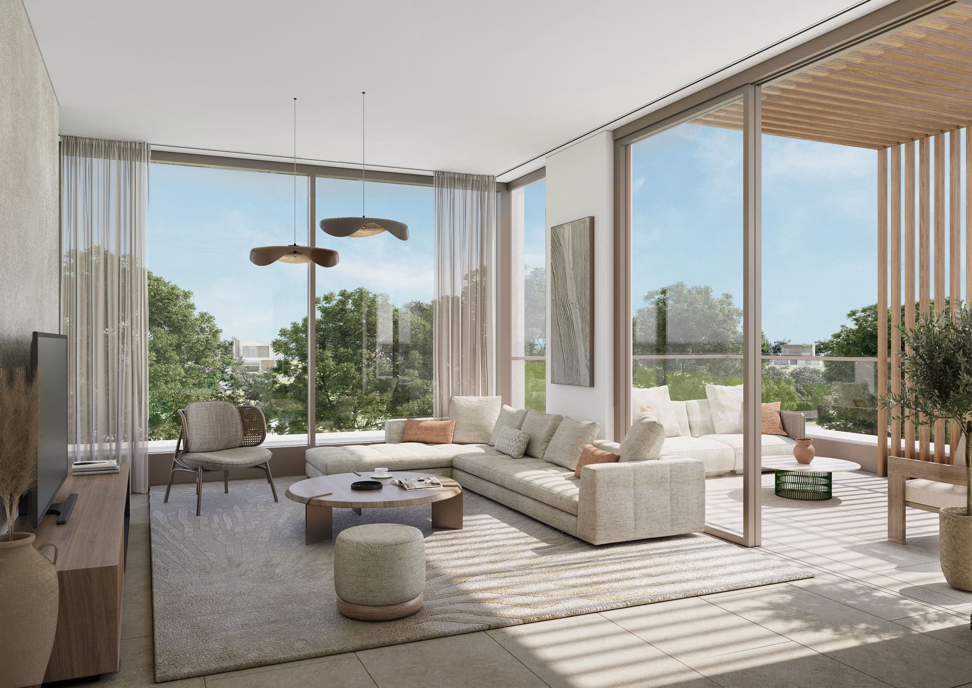 Panoramic Glass Doors to Garden