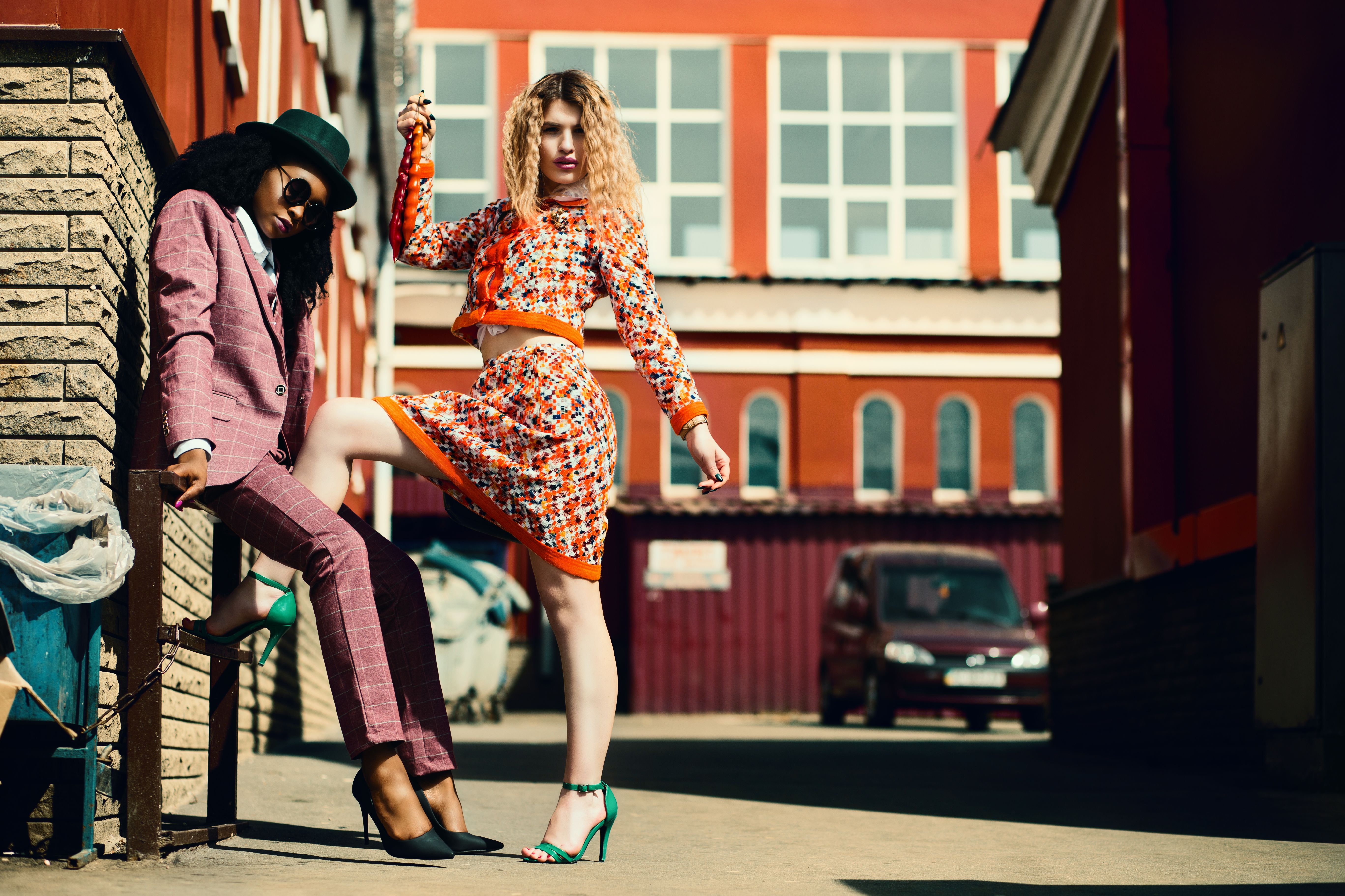Free Two Women Posing for Pictorial Stock Photo