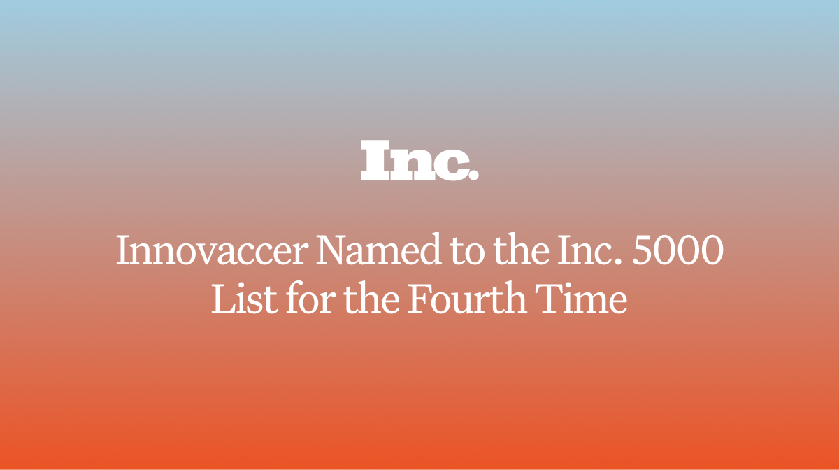 Innovaccer Named to the Inc. 5000 List for the Fourth Time, Joining the Ranks of America's Fastest-Growing Private Companies