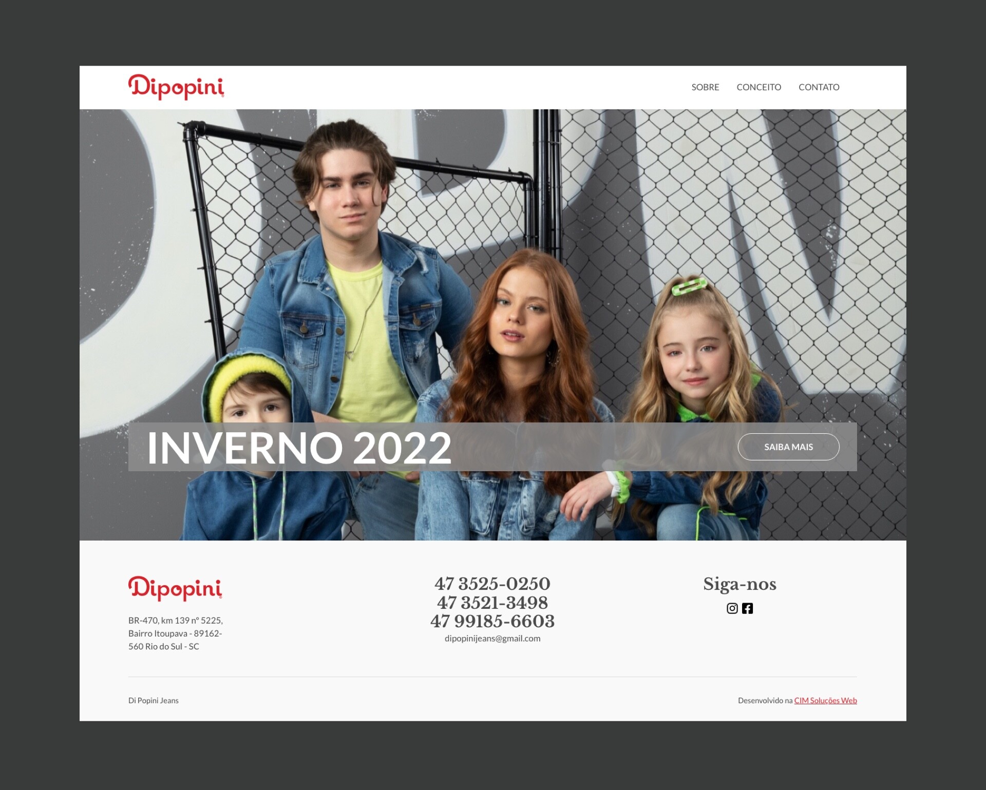 Página inicial do Projeto de desenvolvimento de site da empresa Dipopini Jeans.jpg