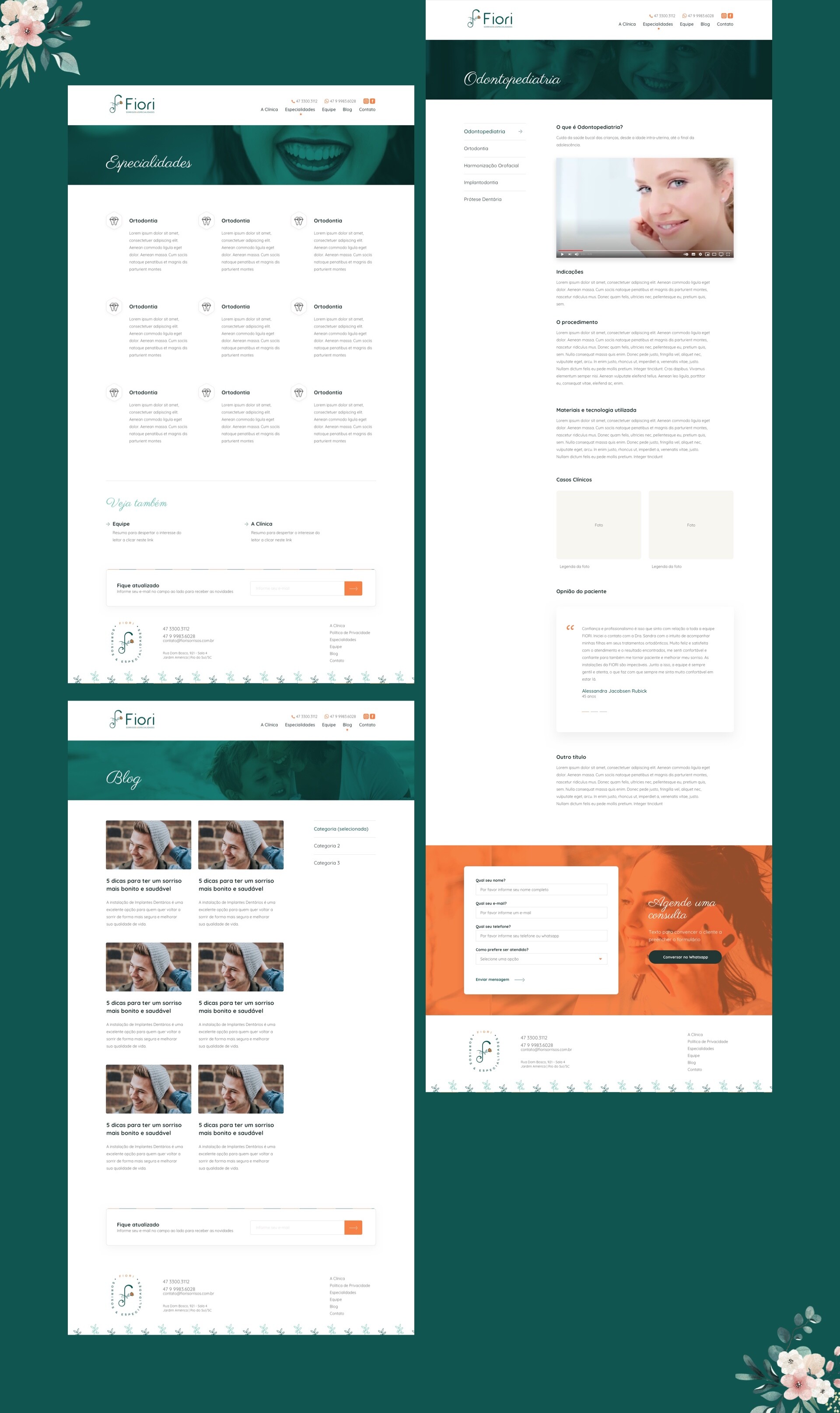 Página dos Serviços e Blog do Projeto de desenvolvimento de site para a empresa Fiori Odontologia.jpg