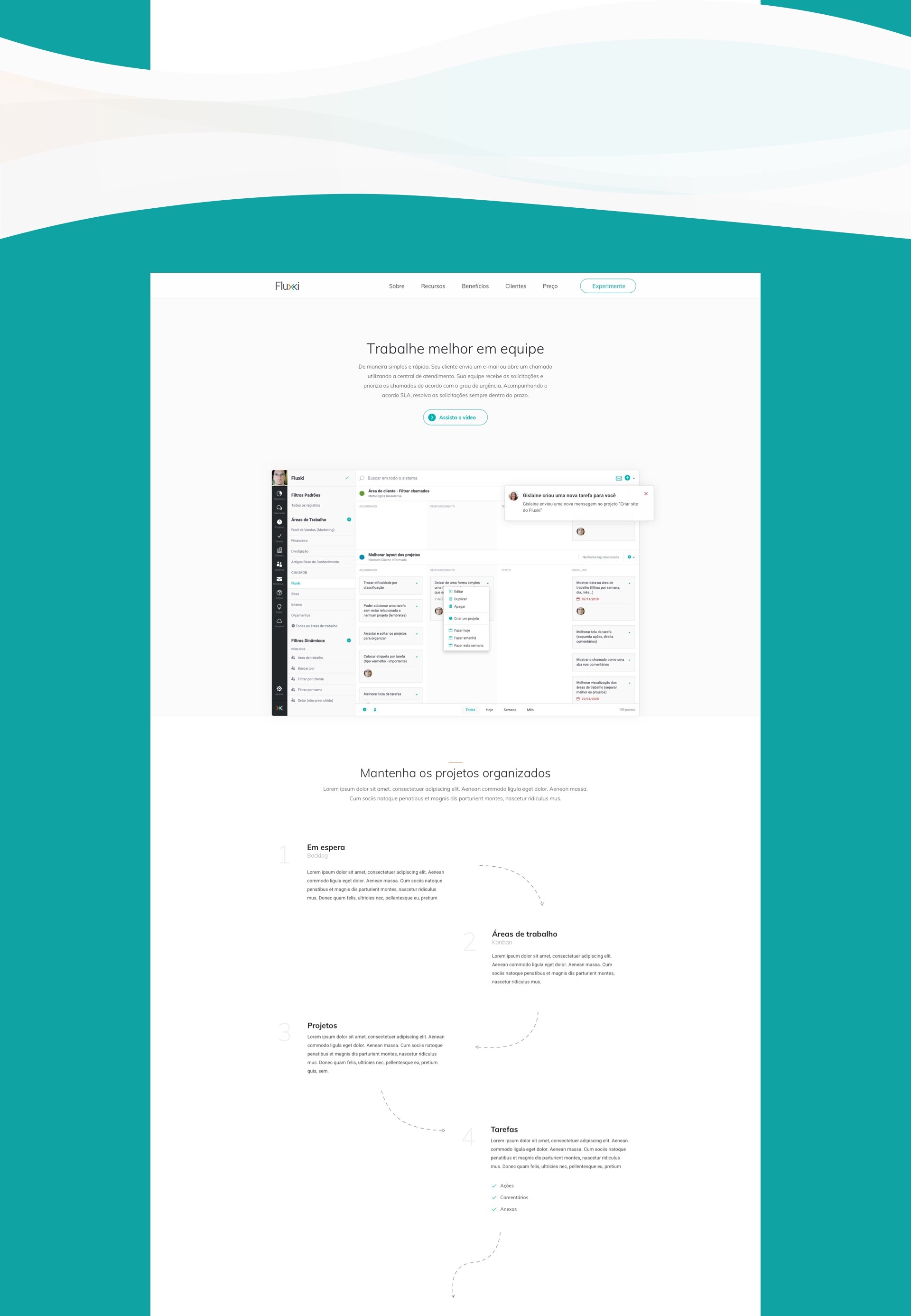 Página do módulo de projetos do Projeto de desenvolvimento de site para o produto Fluxki.jpg Página do módulo de projetos do Projeto de desenvolvimento de site para o produto Fluxki.jpg