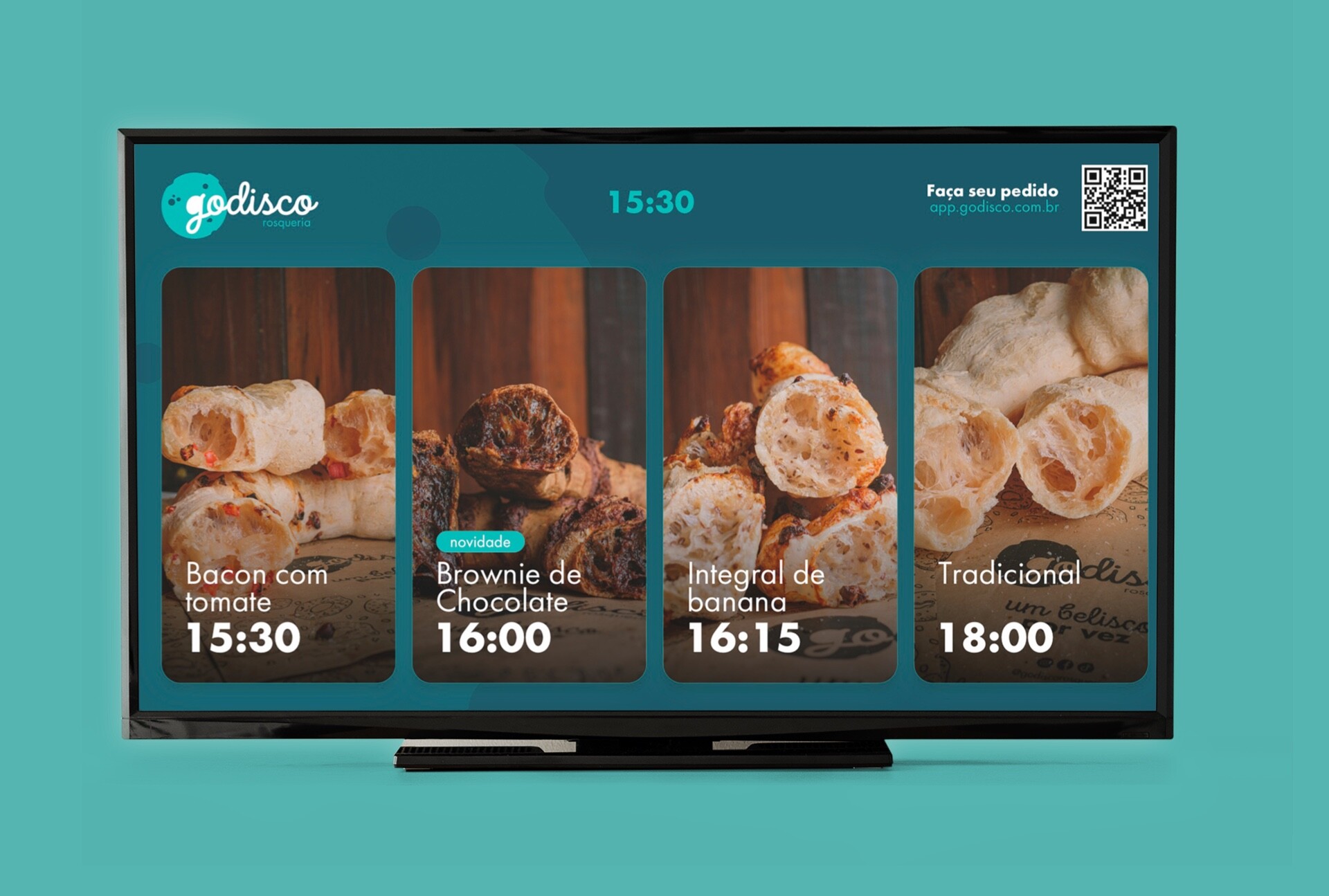 Imagem 2 - Aplicativo para TV desenvolvido para a GoDisco Rosqueria