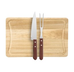 Slim Barbecue Board with fork and knife