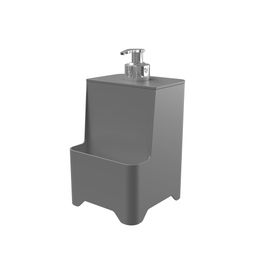 Dispenser with sponge holder, chrome valve