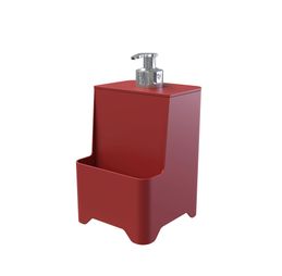 Dispenser with sponge holder, chrome valve