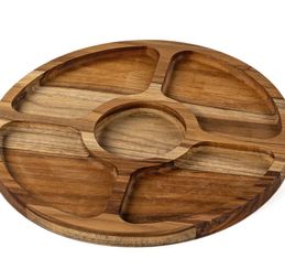 Teak Serving Board with 5 Divisions