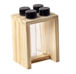 Pine Spice Rack with 4 Jars