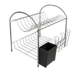 2-Tier Dish Drying Rack Compact