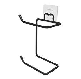 Wall Mounted Double Toilet Paper Holder with Adhesive