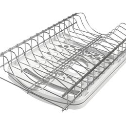 2-Tier Dish Drying Rack with Plastic  Sides Disassembled - Cuore