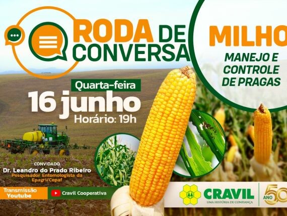 Cravil promove live sobre milho