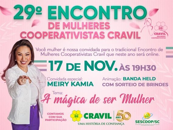 Cravil realiza 29º Encontro de Mulheres