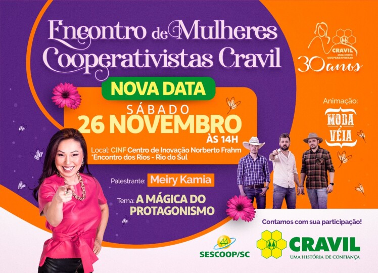 Encontro de Mulheres Cravil está de volta!