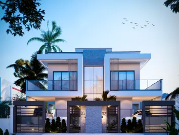 Lindro Sobrado Geminado 03 suítes em Zimbros - Bombinhas