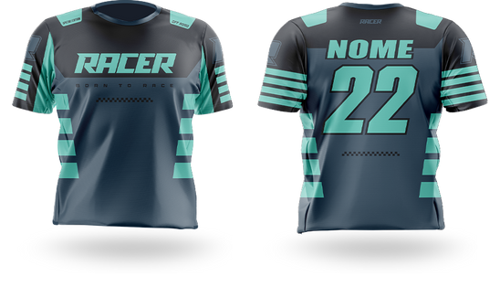 Camisa Curta Racer 10E Azul 