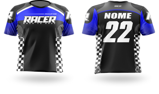 Camisa Curta Racer 07B Azul