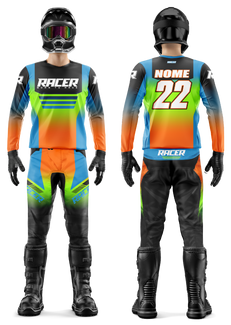 Conjunto Racer 14C Laranja-Flúor