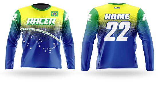 Camisa Longa Racer 19A Azul