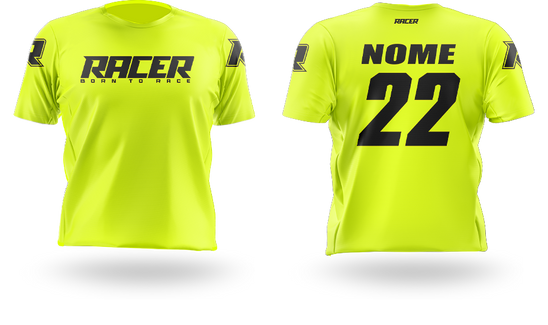 Camisa Curta Racer 15C Amarelo-Flúor