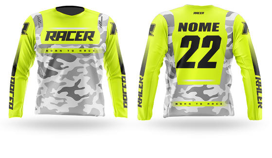 Camisa Longa Racer 04B Amarelo-Flúor