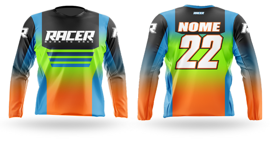 Camisa Longa Racer 14C Laranja-Flúor