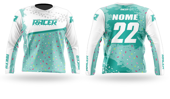 Camisa Longa Racer 17B Verde Turquesa