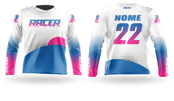 Camisa Longa Racer 01B Azul