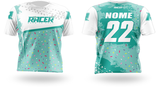 Camisa Curta Racer 17B Verde Turquesa