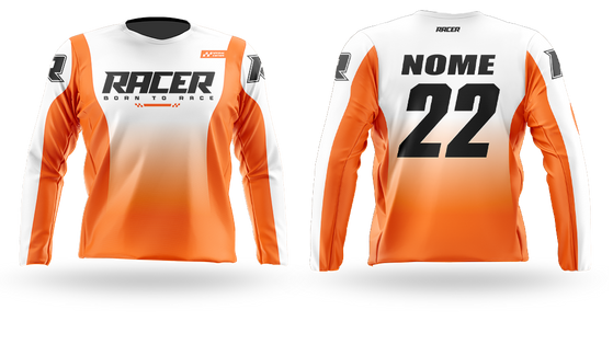 Camisa Longa Racer 11C Laranja-Flúor