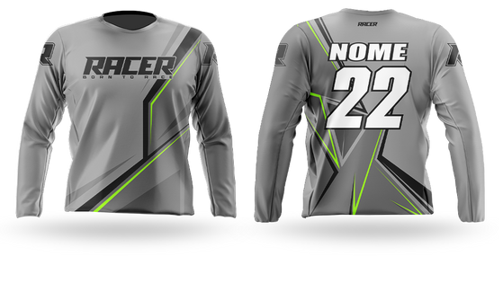 Camisa Longa Racer 18A  Cinza