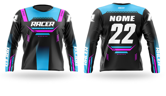 Camisa Longa Racer 09E Azul