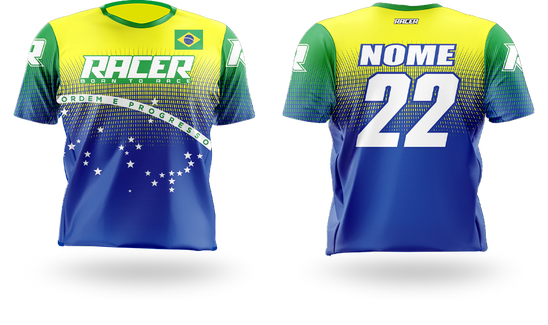 Camisa Curta Racer 19A Azul