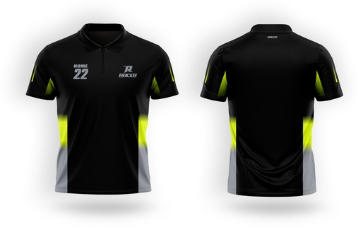 Camisa Polo Racer 03C Amarelo Flúor Camisa Polo Racer 03C Amarelo Flúor