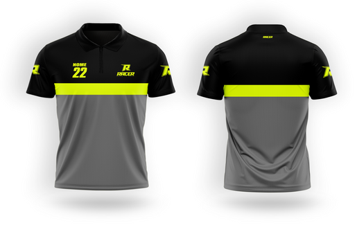 Camisa Polo Racer 13D Amarelo Flúor Camisa Polo Racer 13D Amarelo Flúor