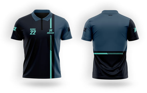 Camisa Polo Racer 25D Azul Camisa Polo Racer 25D Azul