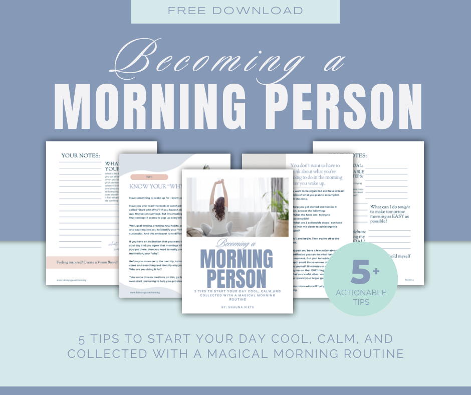 Becoming a Morning Person - 5 tips to start your day cool, calm, and collected with a magical morning rouitne. 