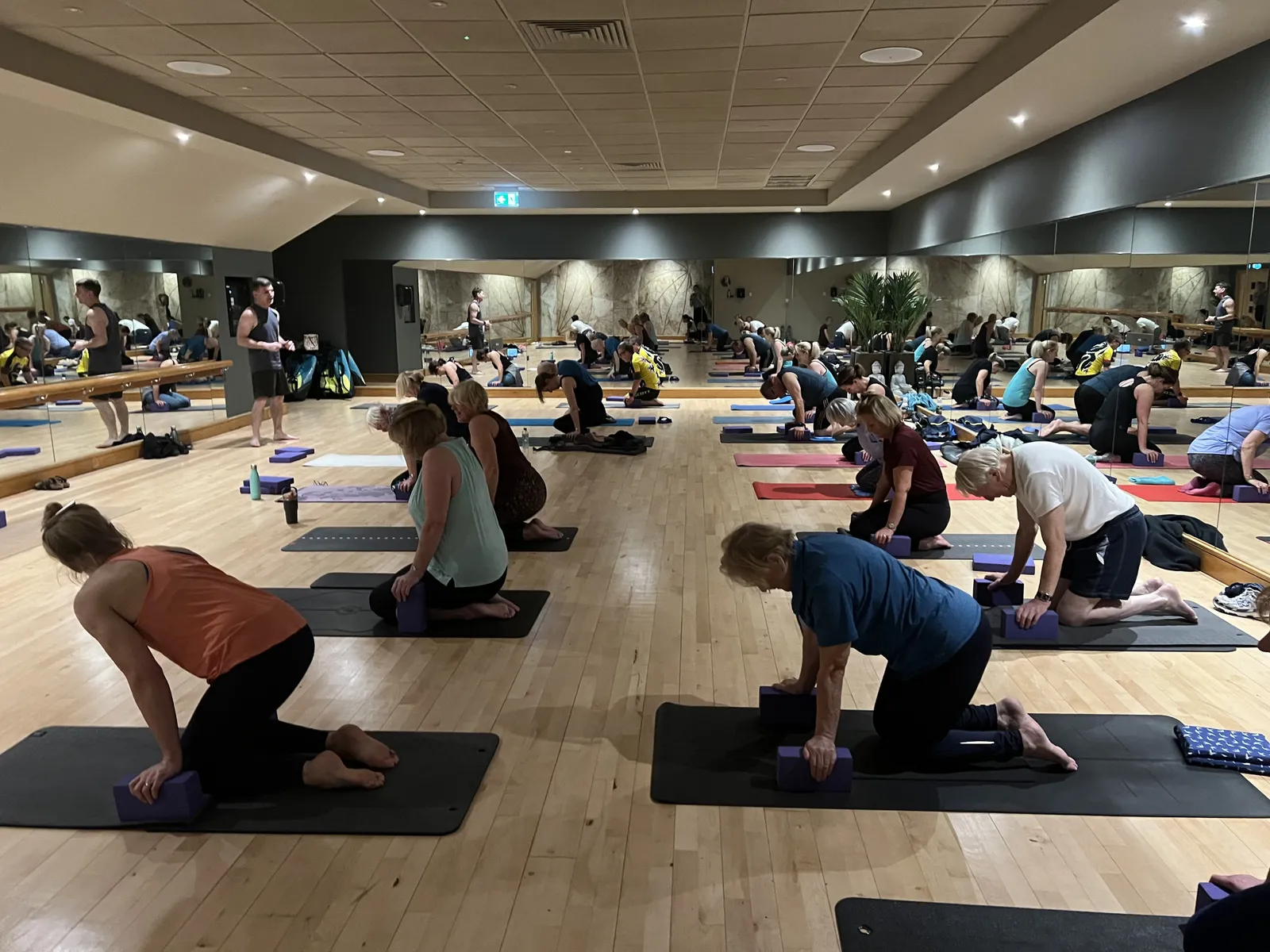 Chris Childs - talking to yoga class