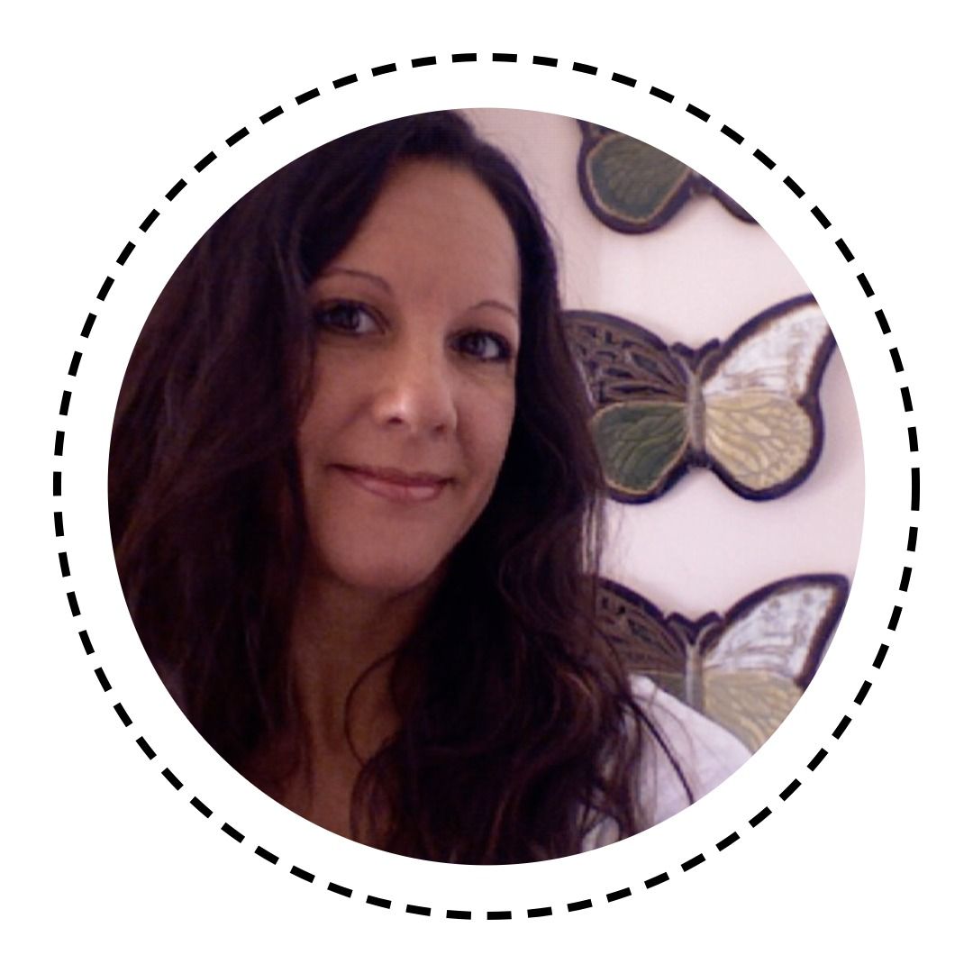 Jennifer with butterflies in background