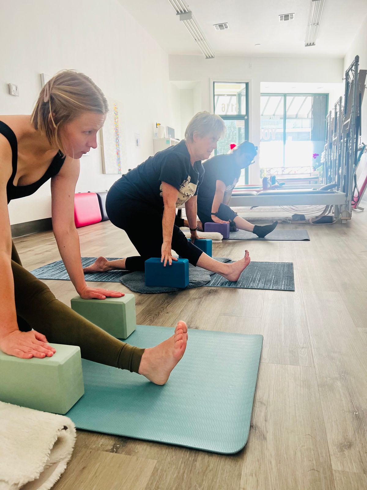 Flow and glow vinyasa style yoga is harder and faster and will take you through a whole body workout infused with yogic concepsts for total wellbeing. 