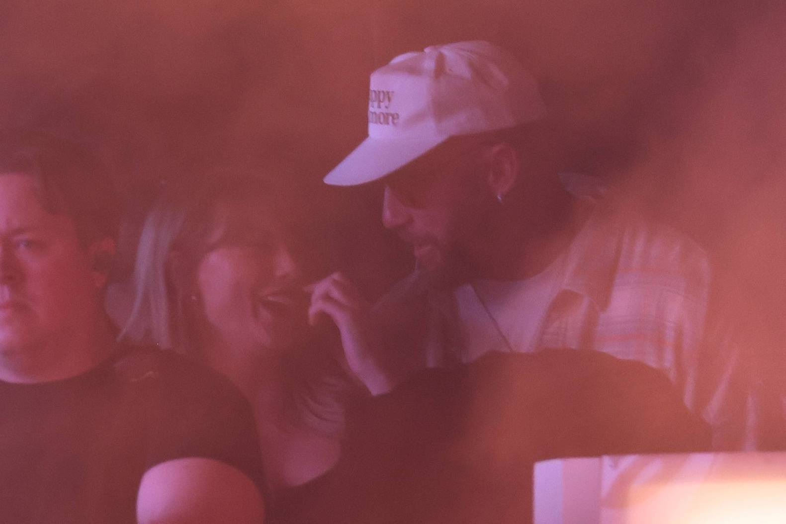 Taylor Swift and Travis Kelce watch Bleachers perform at Coachella on Saturday, April 13, 2024